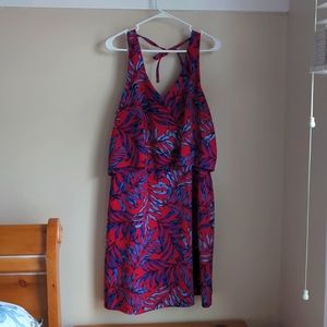 Tropical Floral Formal Dress Tank Top Vacation Wear by Roz and Ali size 14